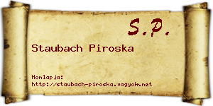 Staubach Piroska névjegykártya